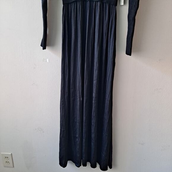NWT Anthropologie Thea Twofer Sweater Dress Black Long Sleeve Maxi Womens Size S - Picture 9 of 16